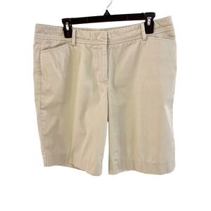 Talbots The Perfect Short Preppy Smart Casual Old Money Bermuda Length Khaki 12P
